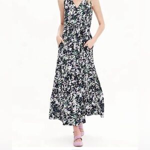 Banana Republic EUC Lined, Sleeveless, Floral Maxi Dress, Size 14